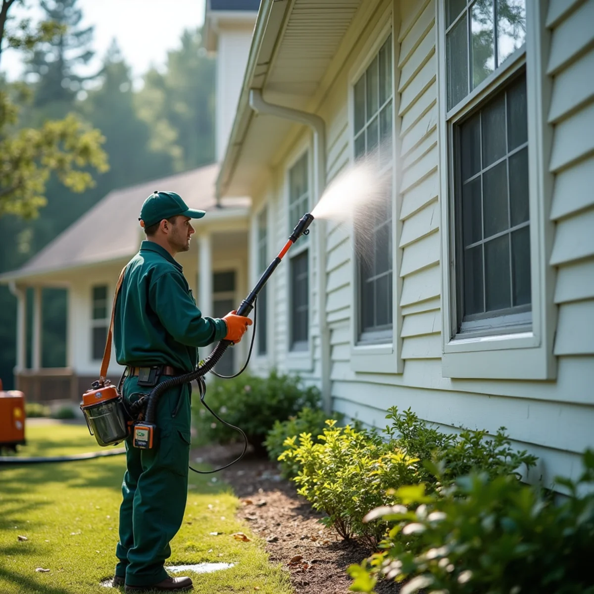 Low-pressure soft washing on delicate cedar shake siding in Banner Elk, NC